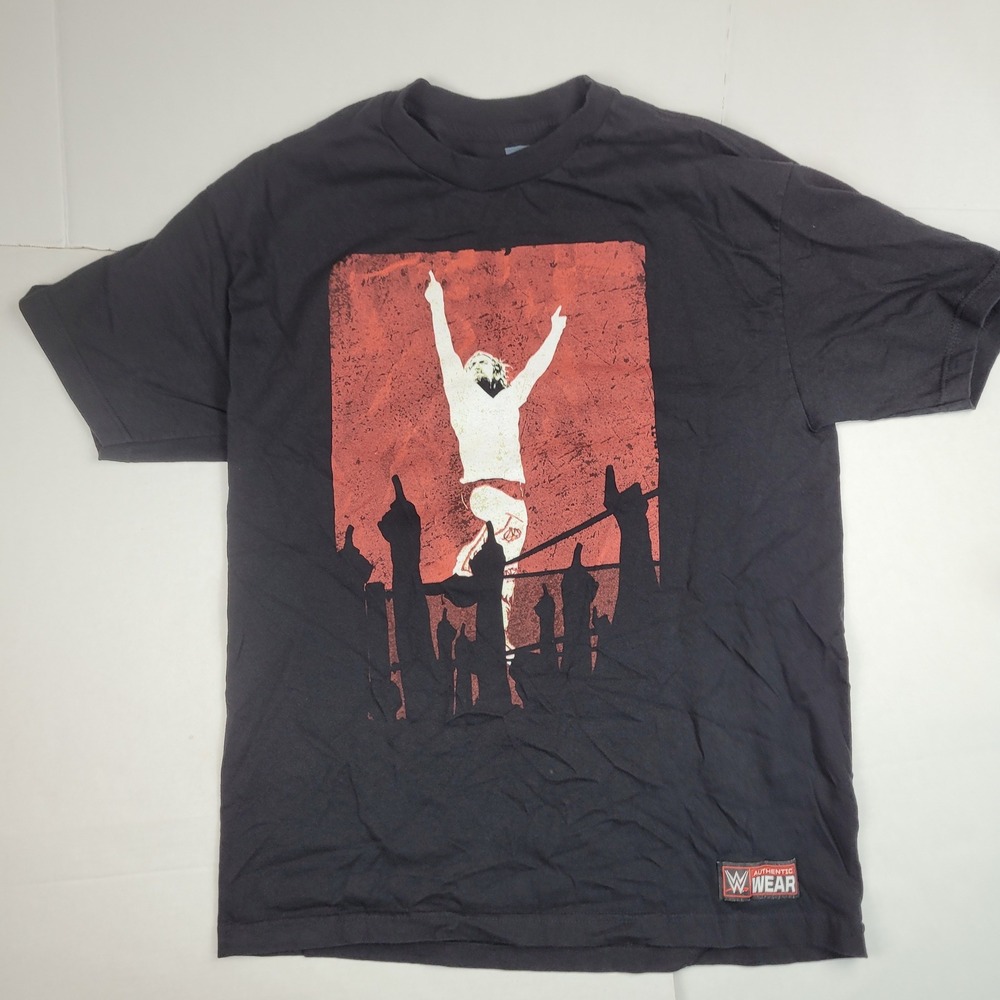 WWE Authentic‎ Wear Daniel Bryan Wrestling T-Shirt Black Large double sided aew